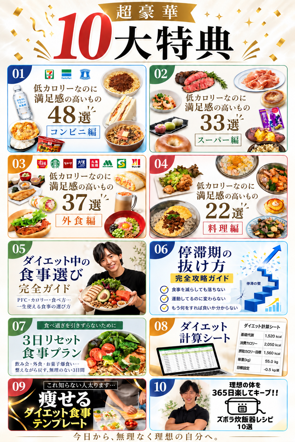 個別相談参加者限定・超豪華10大特典の一覧